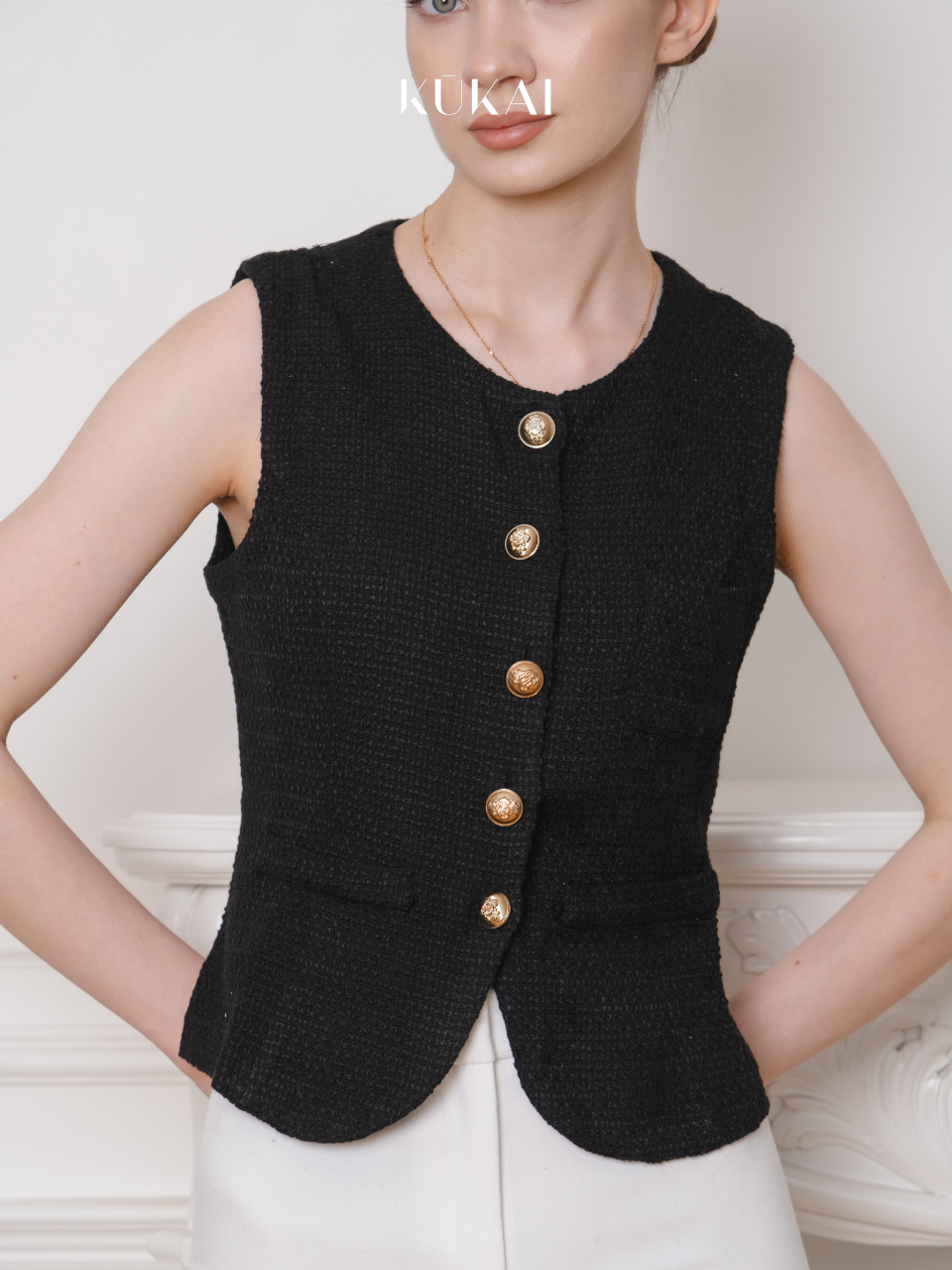 Athena Tweed Vest