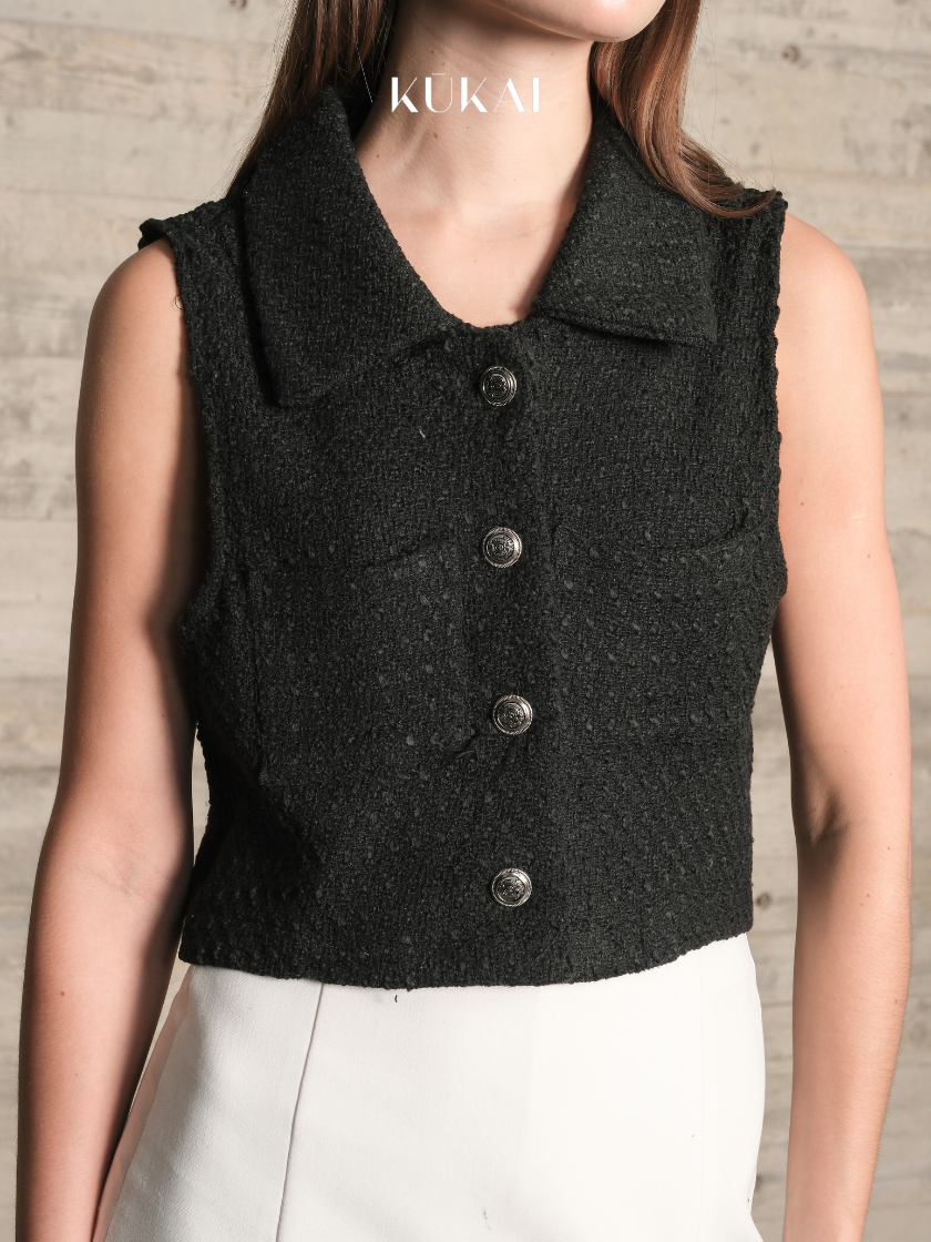 クリクリさまꕤ︎︎ FANCY TWEED LAME VEST ユニセックス Vests